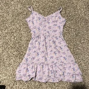 Purple floral dress